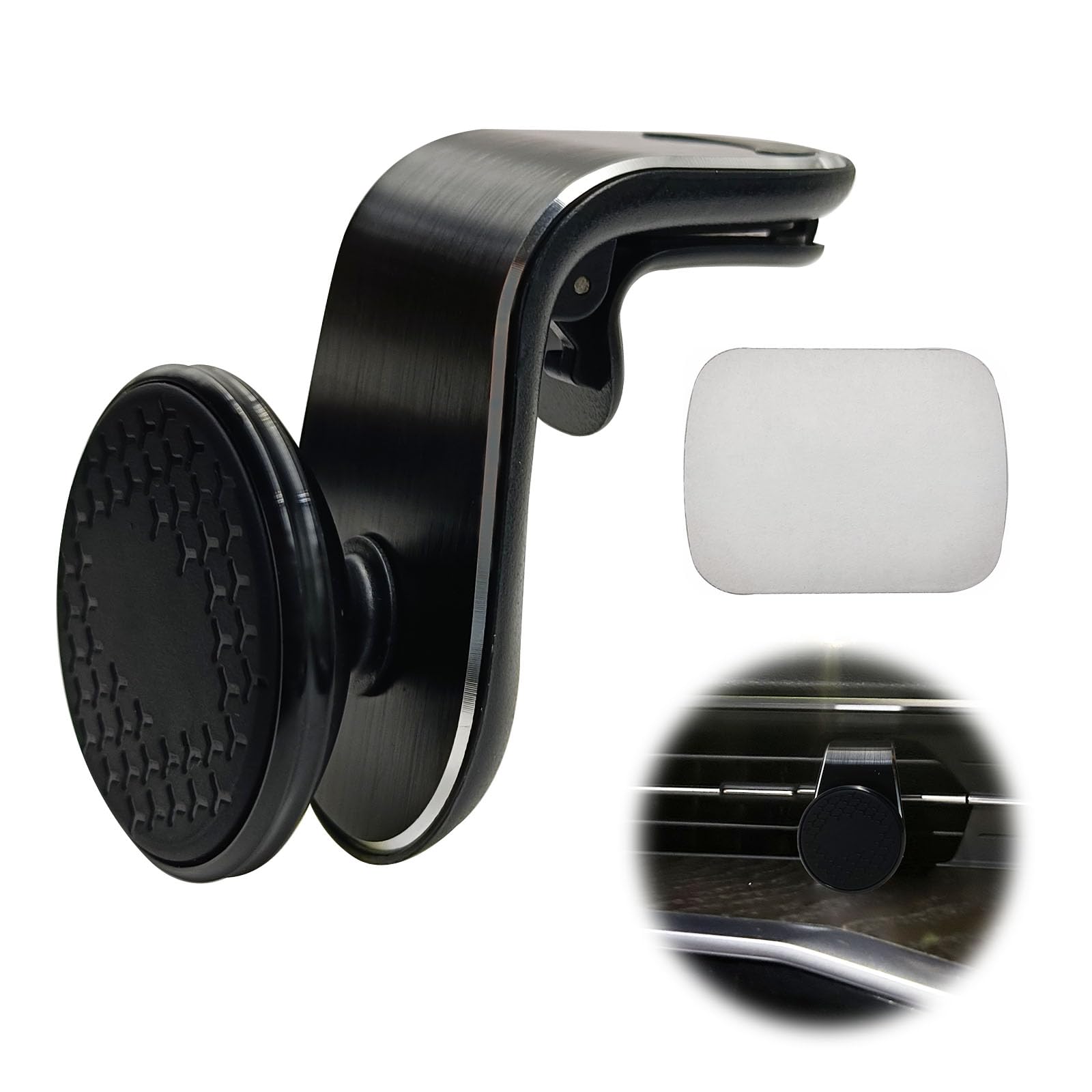Soporte magnético fuerte para teléfono para coche, soporte universal para rejilla de ventilación de coche, rotación de 360°, soporte magnético ajustable para smartphone, apto para todos los