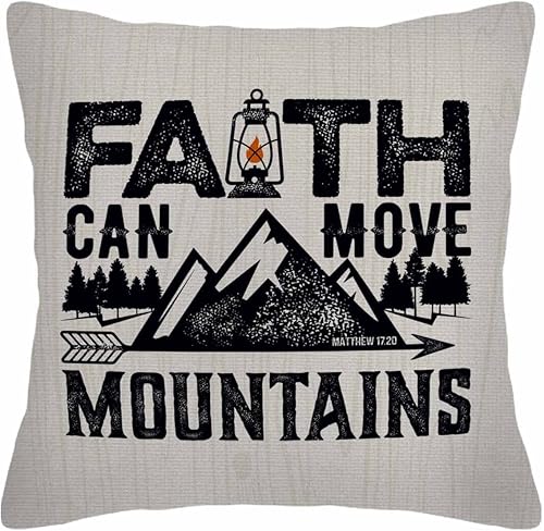 Miniatura 10 de Husandy - Fundas de almohada geométricas, cuadradas, hermosas, vintage, naranja, gris, amarillo y beige, funda de almohada de 18 x 18 pulgadas,