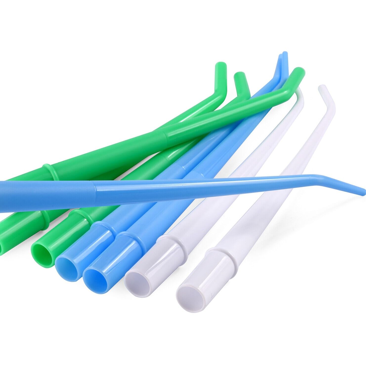 100/Pack Disposable Dental Surgical Aspirator Tips Plastic Suction Aspirating Tips Green 1/4'', White 1/8'', Blue 1/16" (Blue 1/16")