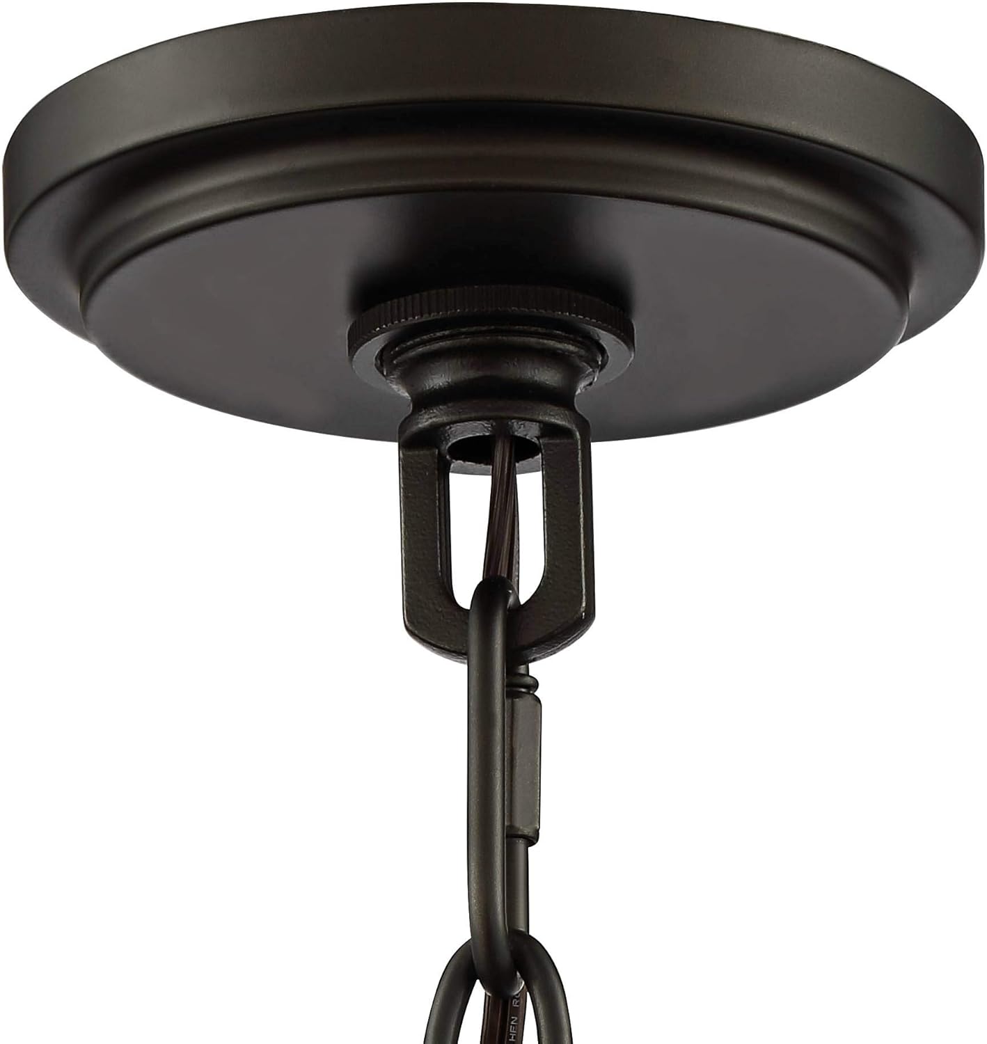 Franklin Iron Works Caleb Bronze Wagon Wheel Pendant Chandelier 23 3/4" Wide Industrial Clear Glass 5-Light Fixture for Dining Room House Foyer Entryway Kitchen Bedroom Living Room High Ceilings