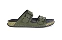 AADI Men's Olive Synthetic Leather Lightweight Comfortable Indoor Outdoor Daily Use Casual Slides/Slippers/Sandals gallery image