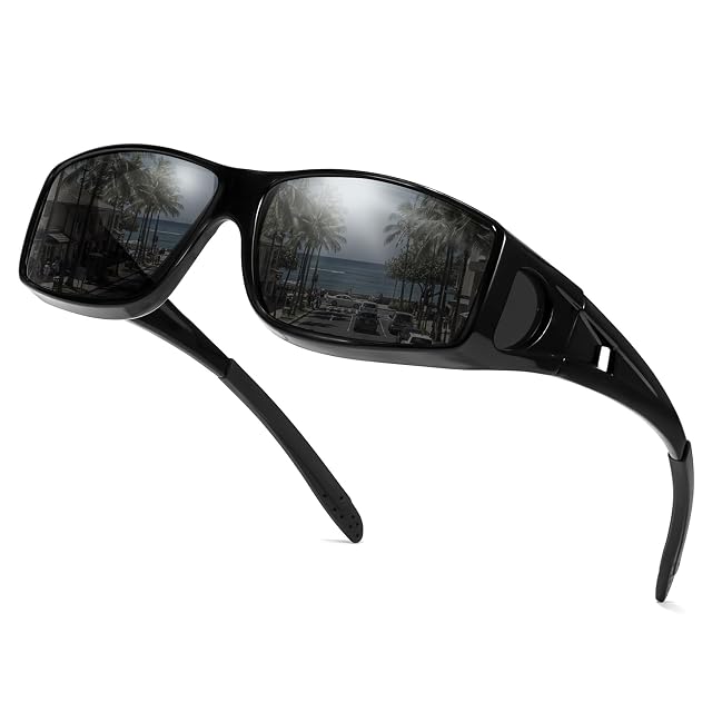 Myiaur Over Glasses Sunglasses for Men Women Polarized Fit Over Sunglasses UV400 Protection Anti Glare for Driving Outdoors