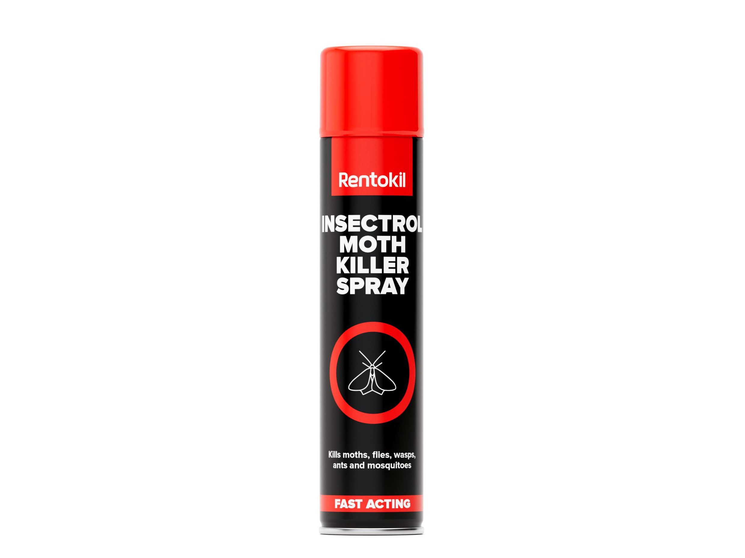 Rentokil Insectrol Moth Spray 300ml – Fast-Acting aerosol eliminates Moths & Larvae. Protects Clothes & Home. Easy to use for Effective pest Control.