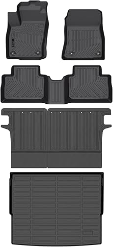 Miniatura 9 de Auxko Alfombrillas para todo tipo de clima, aptas para Nissan Pathfinder 2022 2023 (8 asientos), Infiniti QX60 2022 2023 (7 asientos), juego de