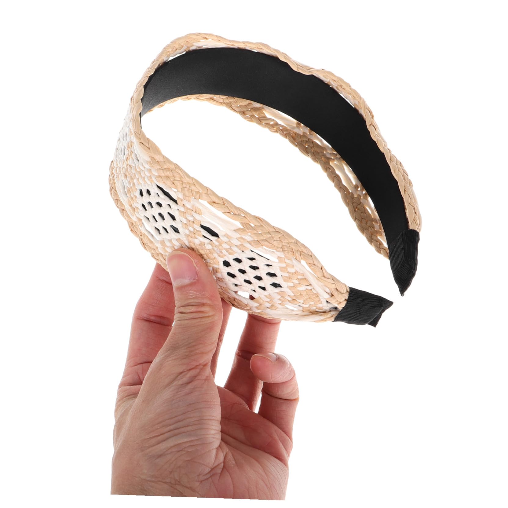 Anneome Bandeaux Raphia Tressé Accessoire de Coiffure Élégant pour Femme Bandeau Bohème pour Cheveux