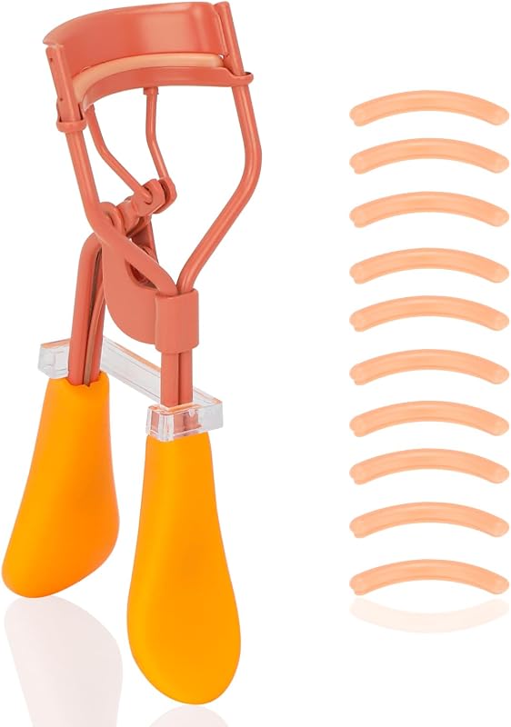 Curvador de cílios ODELY Honeydew Orange com 10 almofadas de silicone