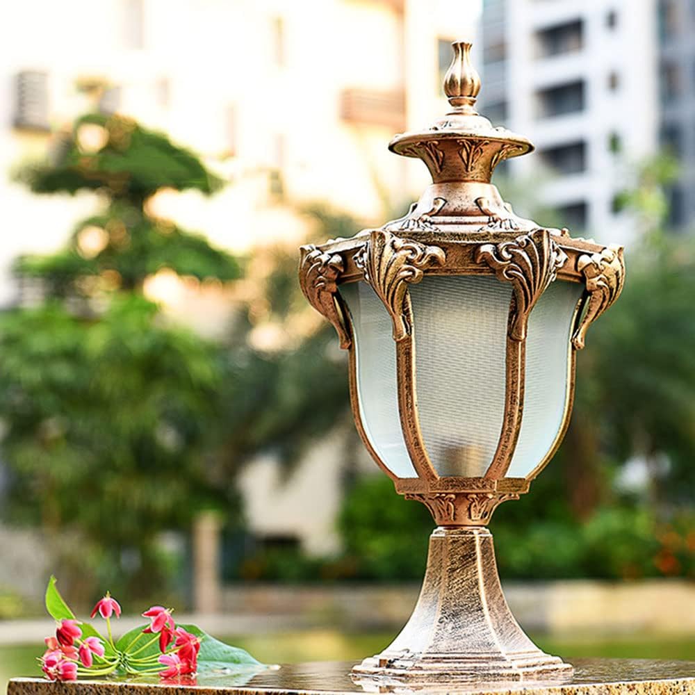 European Lawn Lamp Fixture Modern Waterproof Patio Pillar Lights Outdoor Garden Light Outdoor Pillar Mount Fixtures for Lights