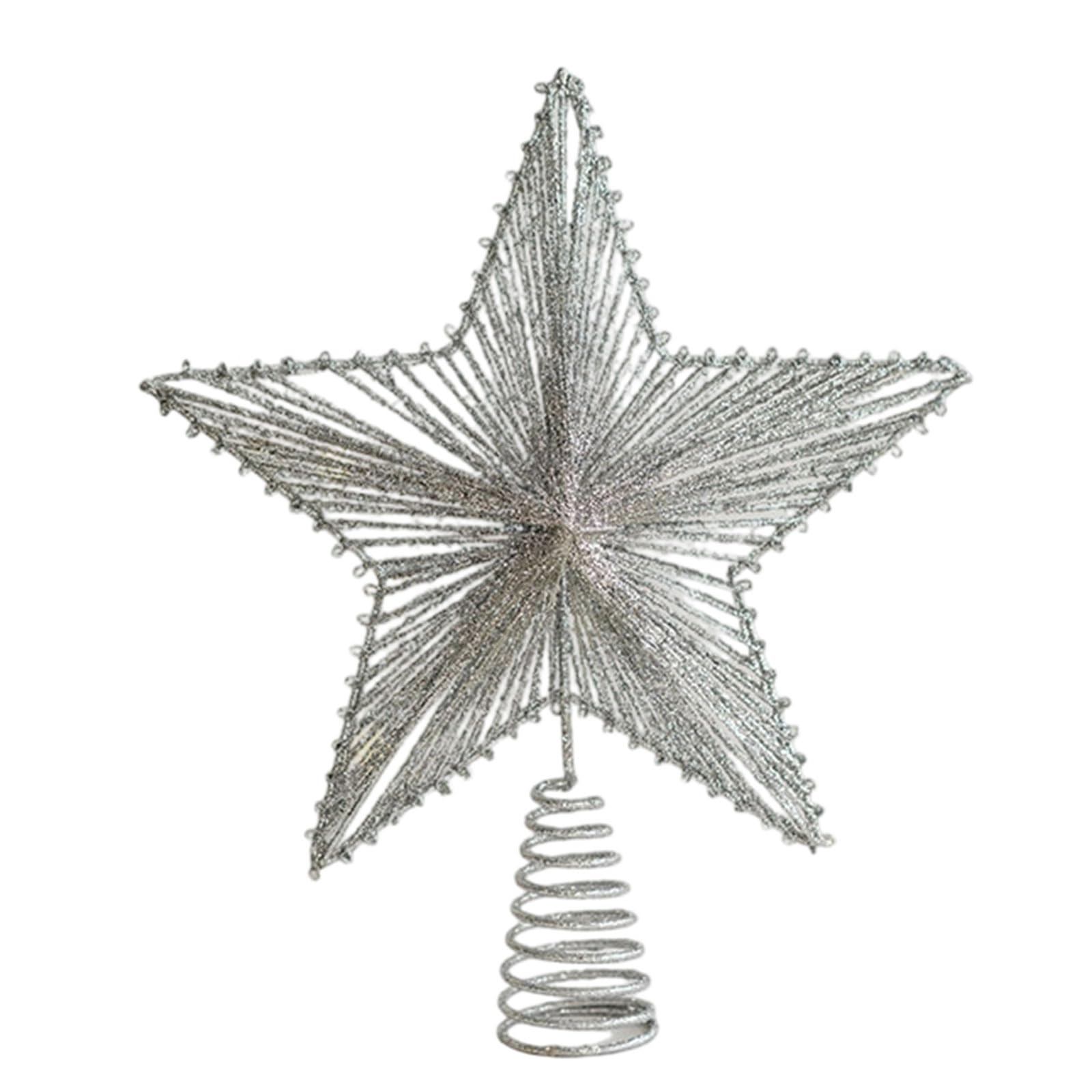 Kalttoy Pentagrams Tree Toppers Five Pointed Star Christmas Tree Top Star Ornament Stylish Home Decoration Accessories Holiday Ornament