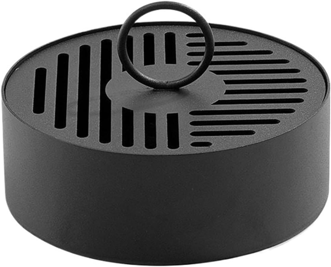 Wrought Iron Kitchen Garlic Keeper for Counter with Lid, Ginger Garlic Storage Container, Large Capacity Garlic Holder Countertop(Blue)