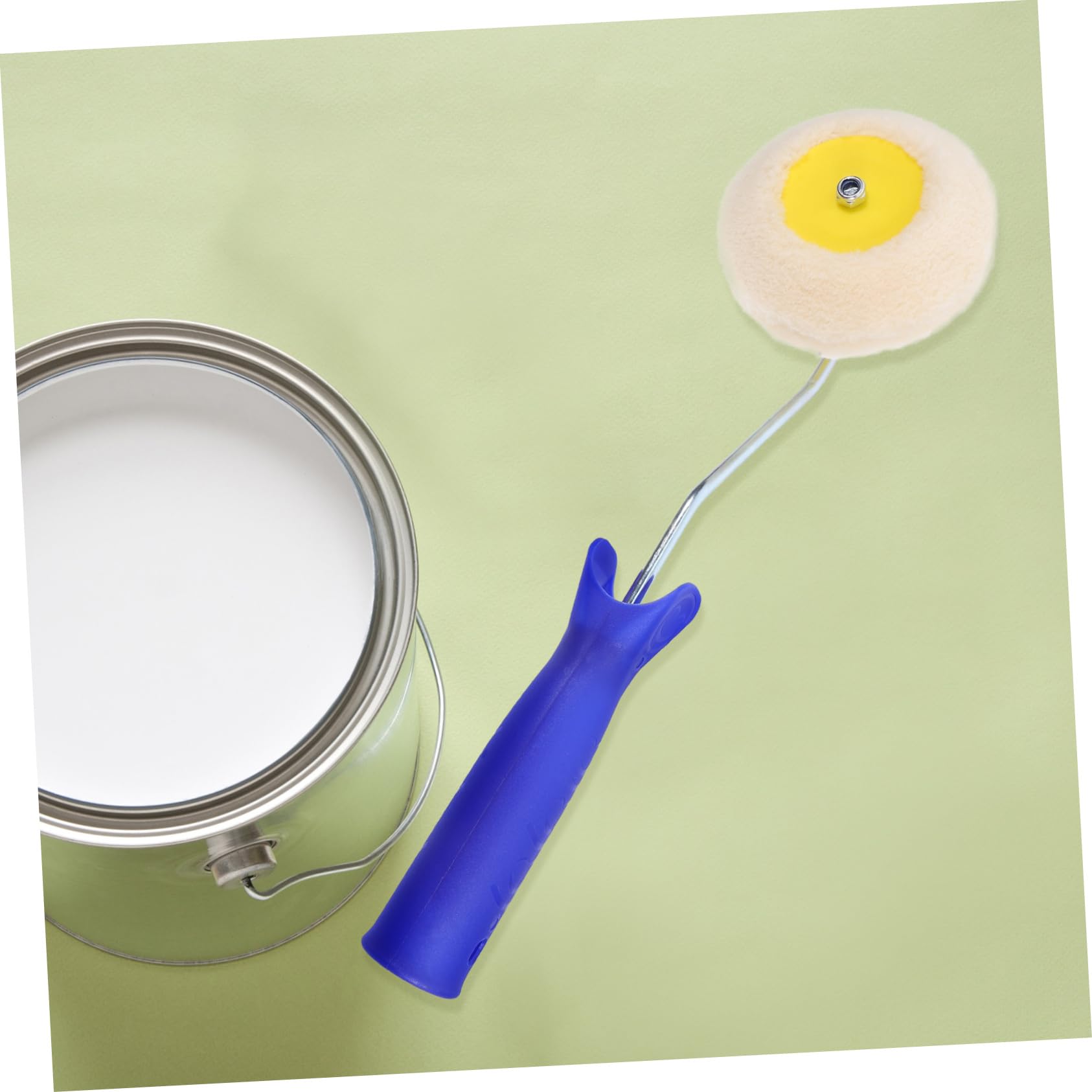 Housoutil 4 Ensembles Brosse rouleau patin à roulettes coupe bordure coin pinceau fin Brossage fin rouleau à peinture pour peindre un mur rouleau à peinture pour peindre une maison Plastique
