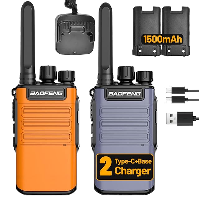 Walkie Talkies Long Range for Adults FRS Radio Rechargeable Walkie Talkie Baofeng BF-V8 Two Way Radio Walkie-Talkie 1500mAh