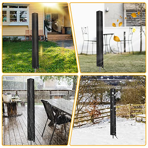 Fageny Premium Waterproof Rotary Line Cover with Full Length Zipper, Outdoor Dryer Cover for Rotary Airer, Universal Fit (Black, 165x16x16cm) - Image 7