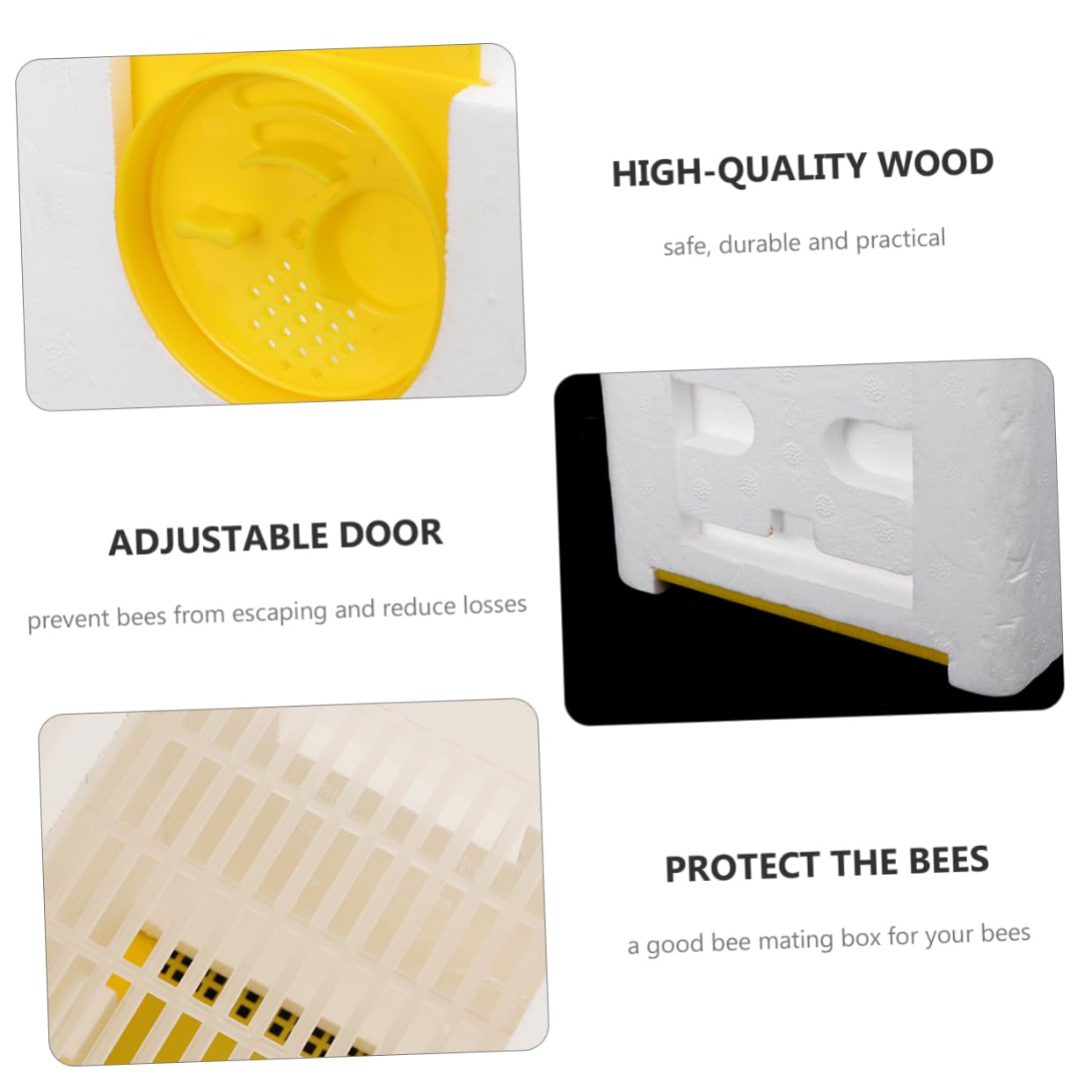 Caja de Almacenamiento para Abejas de Doble Caja de Mating de Abejas Accesorio de Apicultura Herramienta Práctica para Cuidadores de