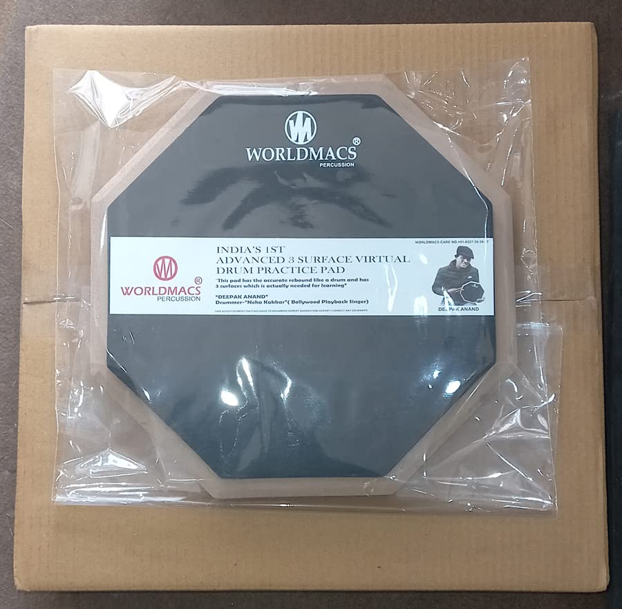 WORLDMACS 12"DRUM PRACTICE PAD+ BAG+ DRUM STICKS - Image 7 thumbnail