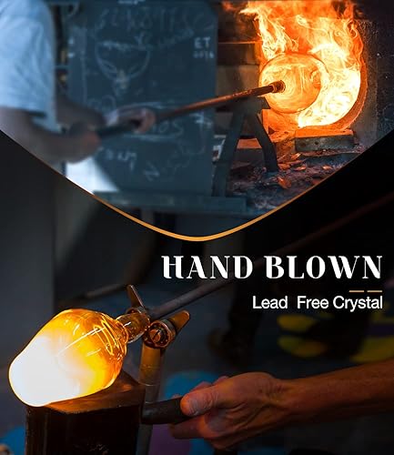 Miniatura 8 de LUNA & MANTHA Juego de vasos de Martini grandes de 1,9 onzas, vidrio de Martini de cristal soplado a mano, copas de cóctel sin costuras para bar,