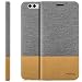 Produktbild zanasta Tasche kompatibel mit Huawei Honor 5X mit Kartenfach Hülle Flip Case Slim Schutzhülle Handytasche, Standfunktion | Grau