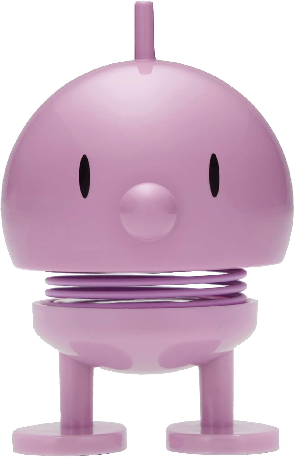 Hoptimist Bumble - Danish Design Home Decor Ornament - Plastic Figurine with a Metal Spring, Small - Creates Cheerful Movement - (Lavender)