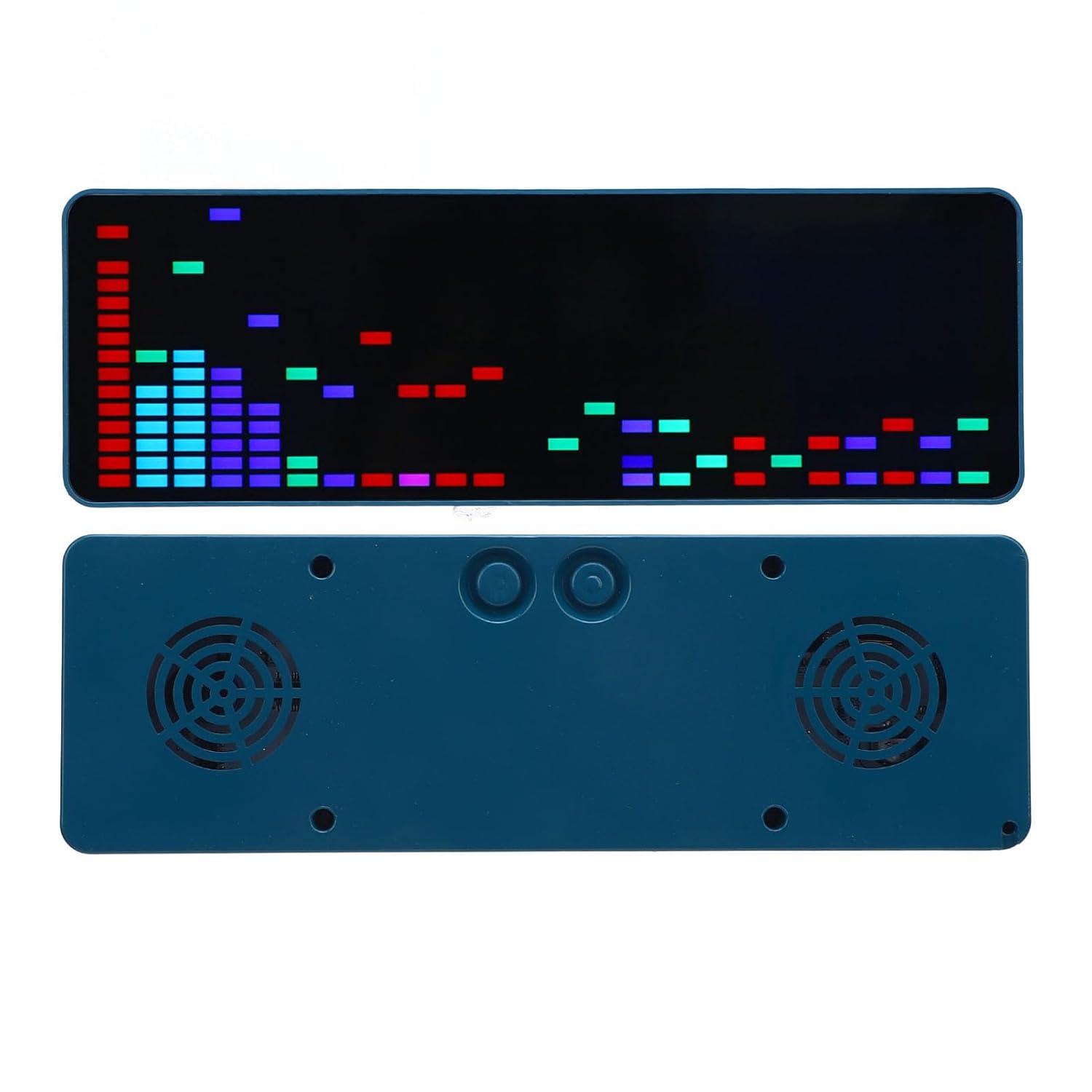 384 RGB LEDs Music Spectrum Display, 20 Dynamic Effects, USB Powered, Voice Sensor, Clock & Alarm,Colorful Spectrum Display with Breathing Mode for Game Room, Car, Purplelily