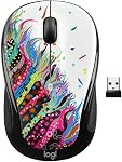 Logitech M325s Wireless Mouse, 2.4 GHz with USB Receiver, 1000 DPI Optical Tracking, 18-Month Life Battery, PC/Mac/Laptop/Chromebook - Celebration Black