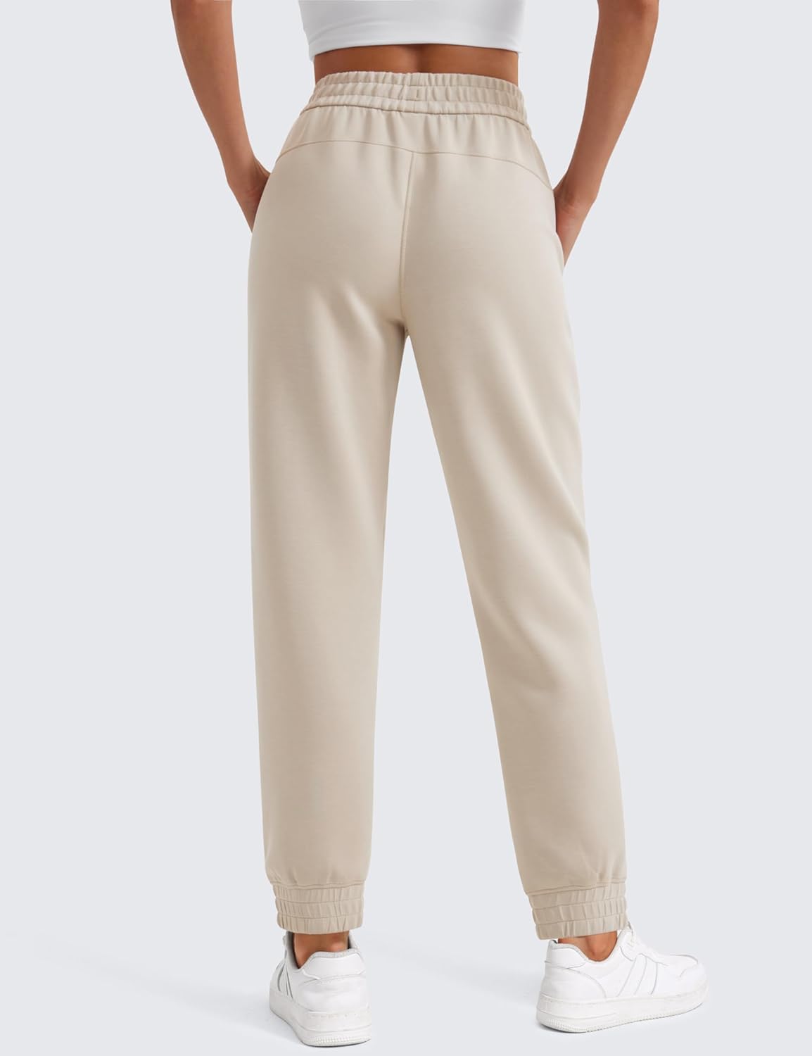 CRZ YOGA SoftAura Sweatpants Women Modal Joggers High Waisted Lounge Travel Casual Sweat Pants with Pockets Cinch Bottom - Image 2