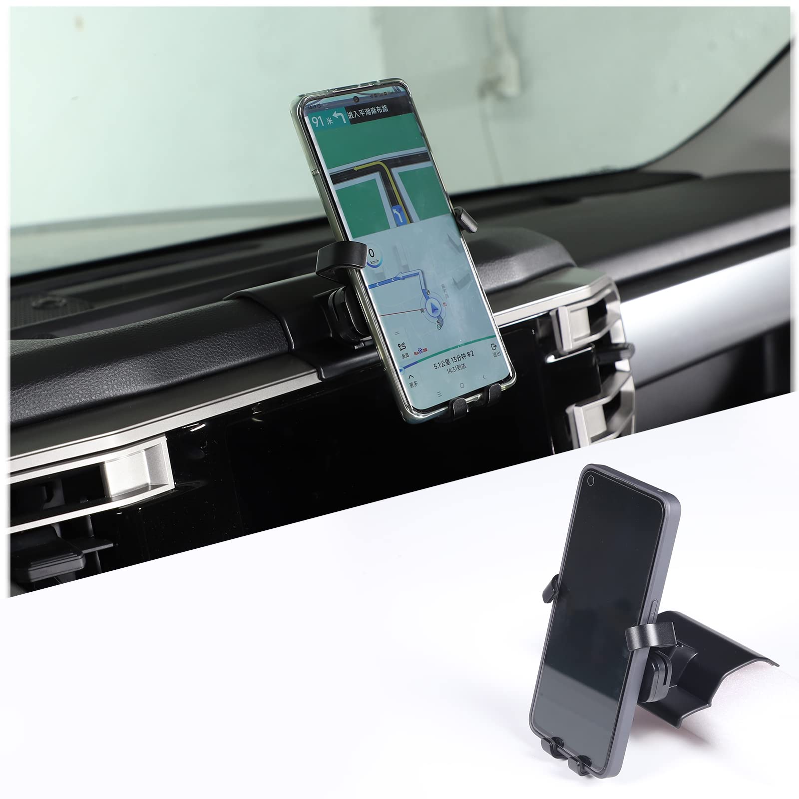 CHEAYAR Samochodowy uchwyt na telefon kompatybilny z Toyota Tundra 2022, samochodowy uchwyt na telefon, do wszystkich telefonów komórkowych, klips na deskę rozdzielczą, uchwyt na telefon komórkowy