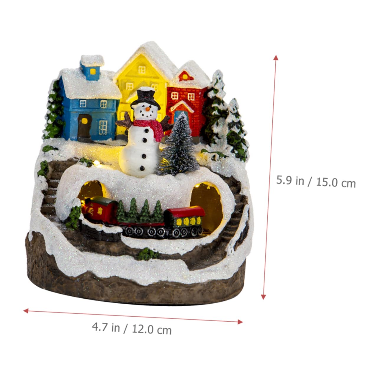 Cabilock Casetta Illuminata di Natale in Miniatura Statuina di Casa da Scrivania con Luce Decorazione Festiva per Tavolo Casa in Miniatura Luminosa per Anniversario di Matrimonio