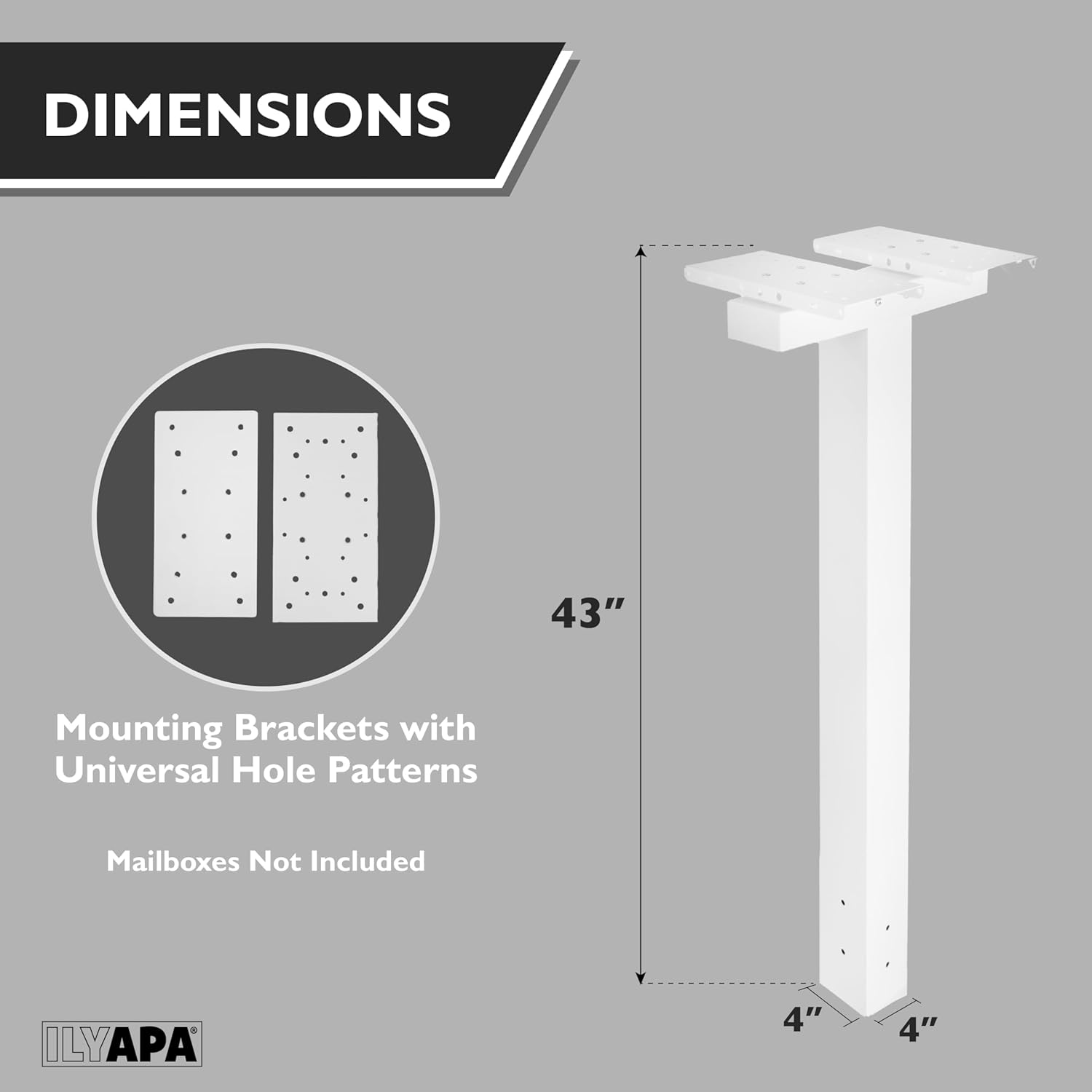 lyapa Modern Mailbox with Angle Design Mailbox and Double Post