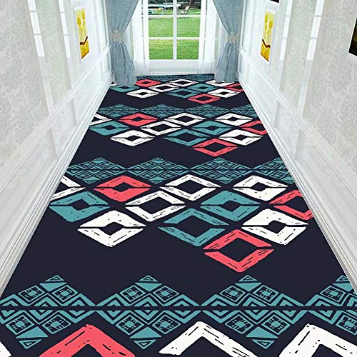 Alfombras de pasillo largo ZRUYI estilo abstracto lavable de 0.8x2m 3