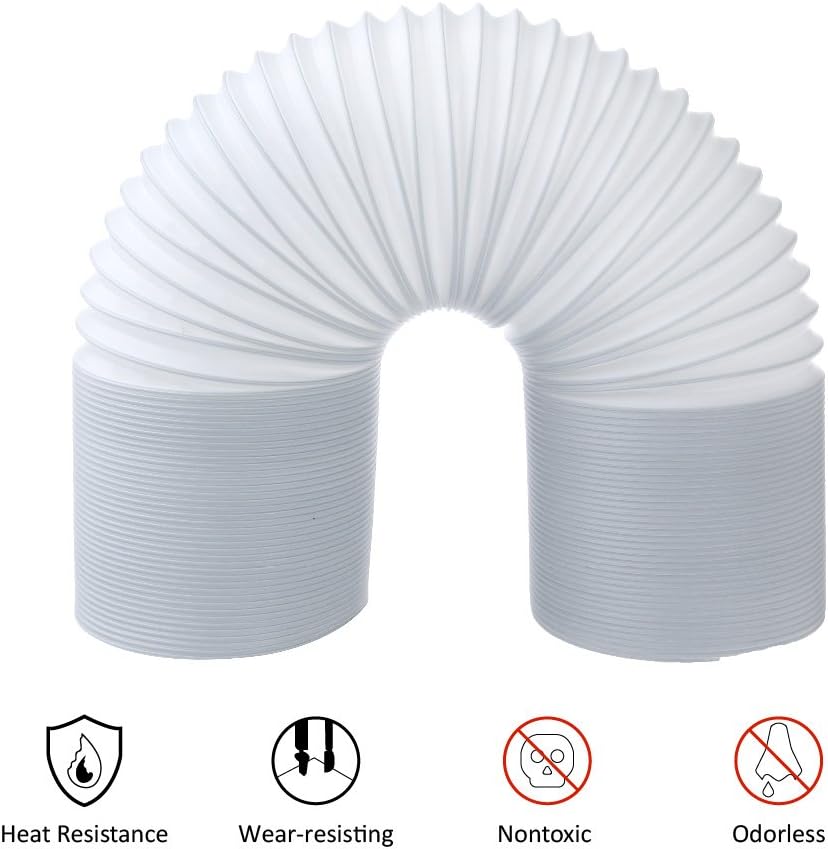 AC Parts Portable Air Conditioner Hose,5.9 Inch Diameter,78 Inch Length,Counter Clockwise Universal AC Exhaust Hose,Compatible with Honeywell,LG and Other Portable Air Conditioners