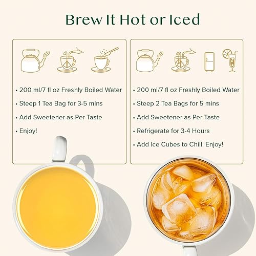 Vista 28 de VAHDAM - Bolsas de té negro Earl Grey (100 unidades) con alto contenido de cafeína, sin OMG, sin gluten, hojas de té sueltas enteras con aceite