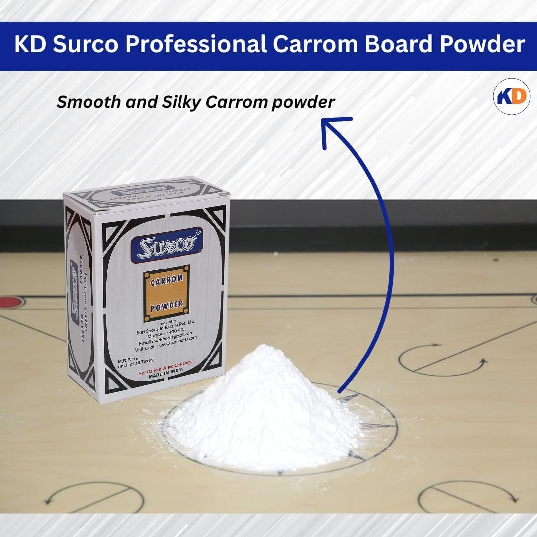 KDW Surco Professional Carrom Board Powder per Carrom Board (200 GM)
