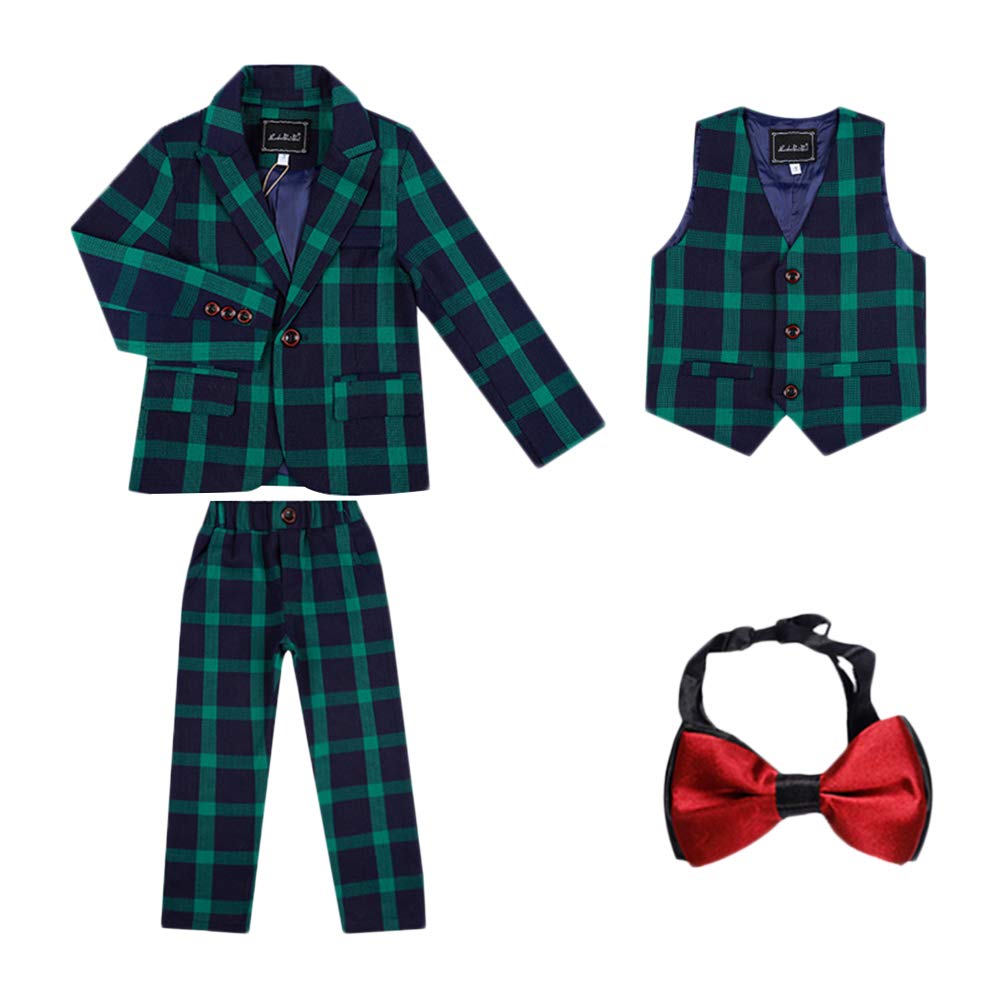 Niño Traje De Ceremonia Conjunto De 4 Piezas Chleco Chaqueta para Bautizo Comunión