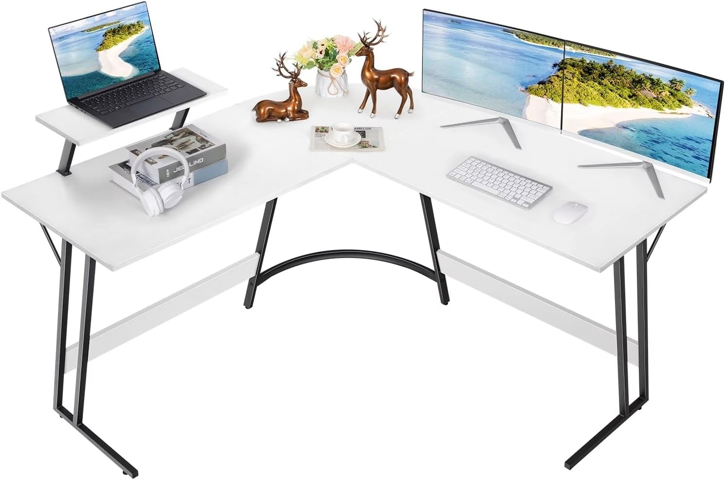FONLAN LShaped Computer Desk Modern Corner Desk Home