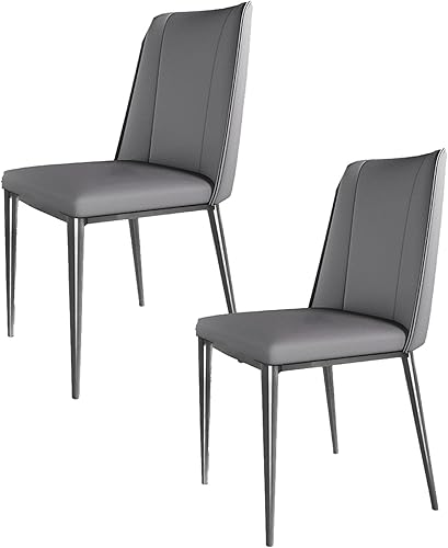 Miniatura 23 de JKGHK Sillas de comedor, sillas de cocina sin brazos con respaldo curvo, silla de vestíbulo tapizada, sillas de sala de estar tapizadas de cuero