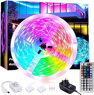 FANSIR LED Strip Lights, 16.4ft/5m RGB Colour Changing Lighting Strip with Remote Control 5050 LED Tape Lights Rope Light Dimmable Mood Lighting for Home TV Kitchen DIY Decoration [Energy Class A+++]