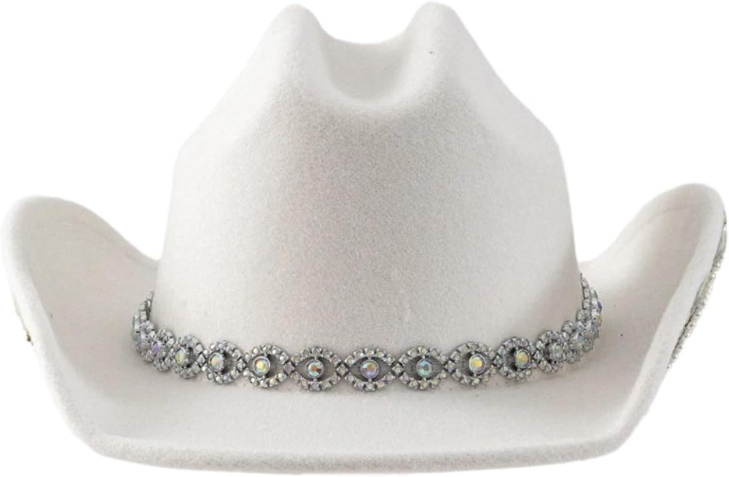 Wedding Party Hat for Bride Large Brim Roleplay Rhinestones Hat Fashion Music Festival Hat Club Headwear