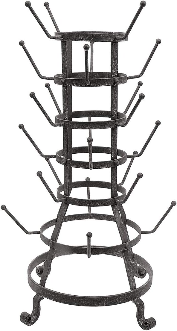 Creative Co-Op Bottle or Mug Holder with 24 Hooks