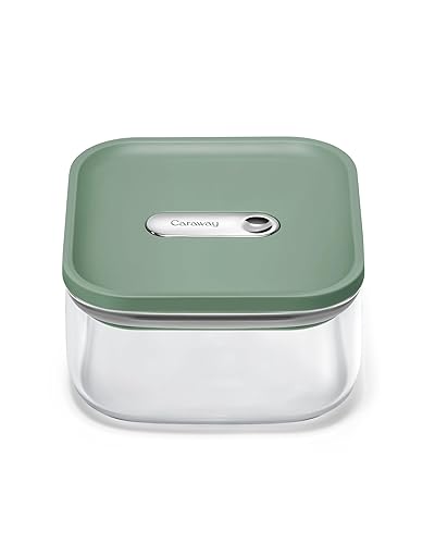 Caraway 1qt Glass Airtight Food Storage Container with Lid –