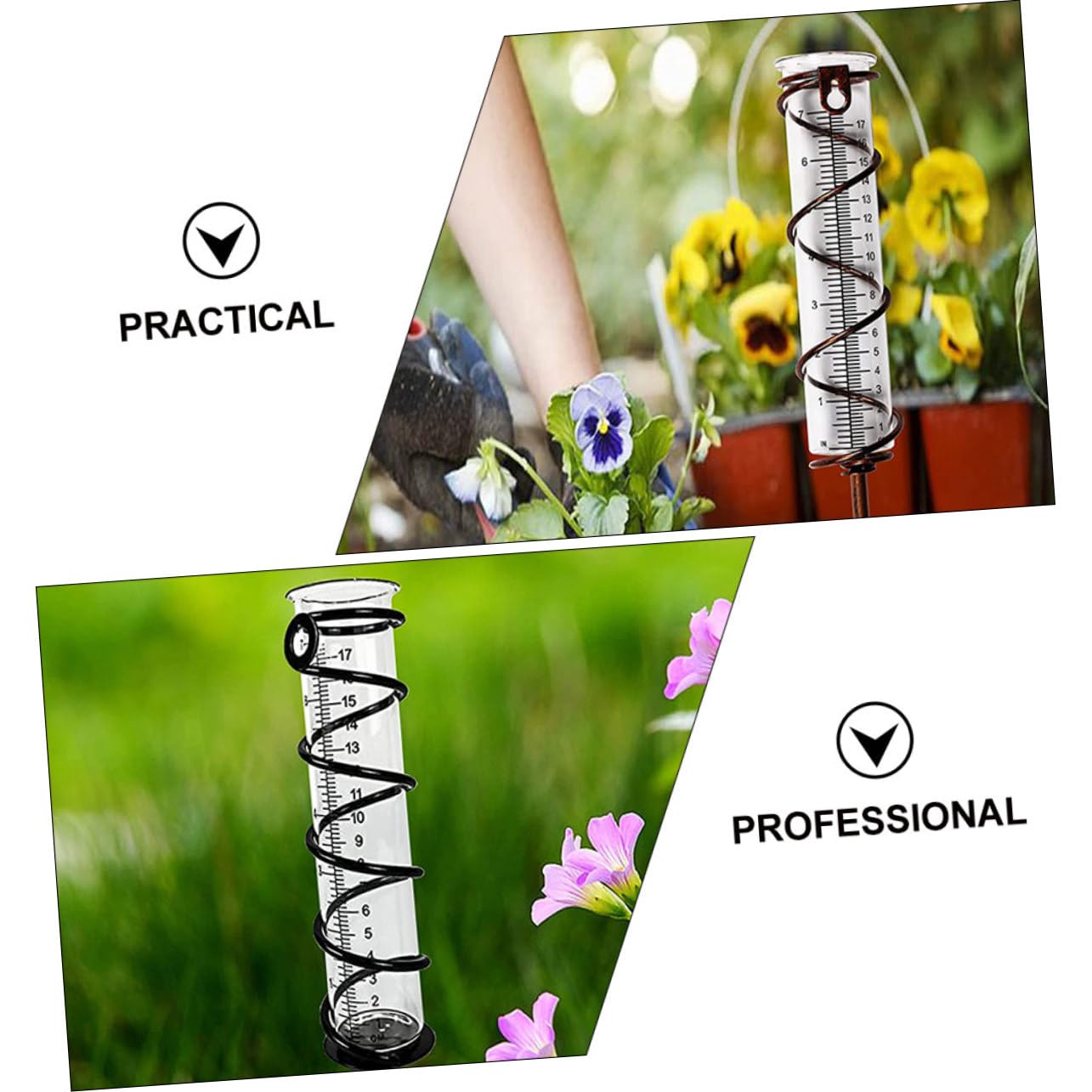 POPETPOP 8stücke Transparente Regenmesser Präzises Regenmessgerät Für Garten Und Und Outdoor-Werkzeug Niederschlagsmessung