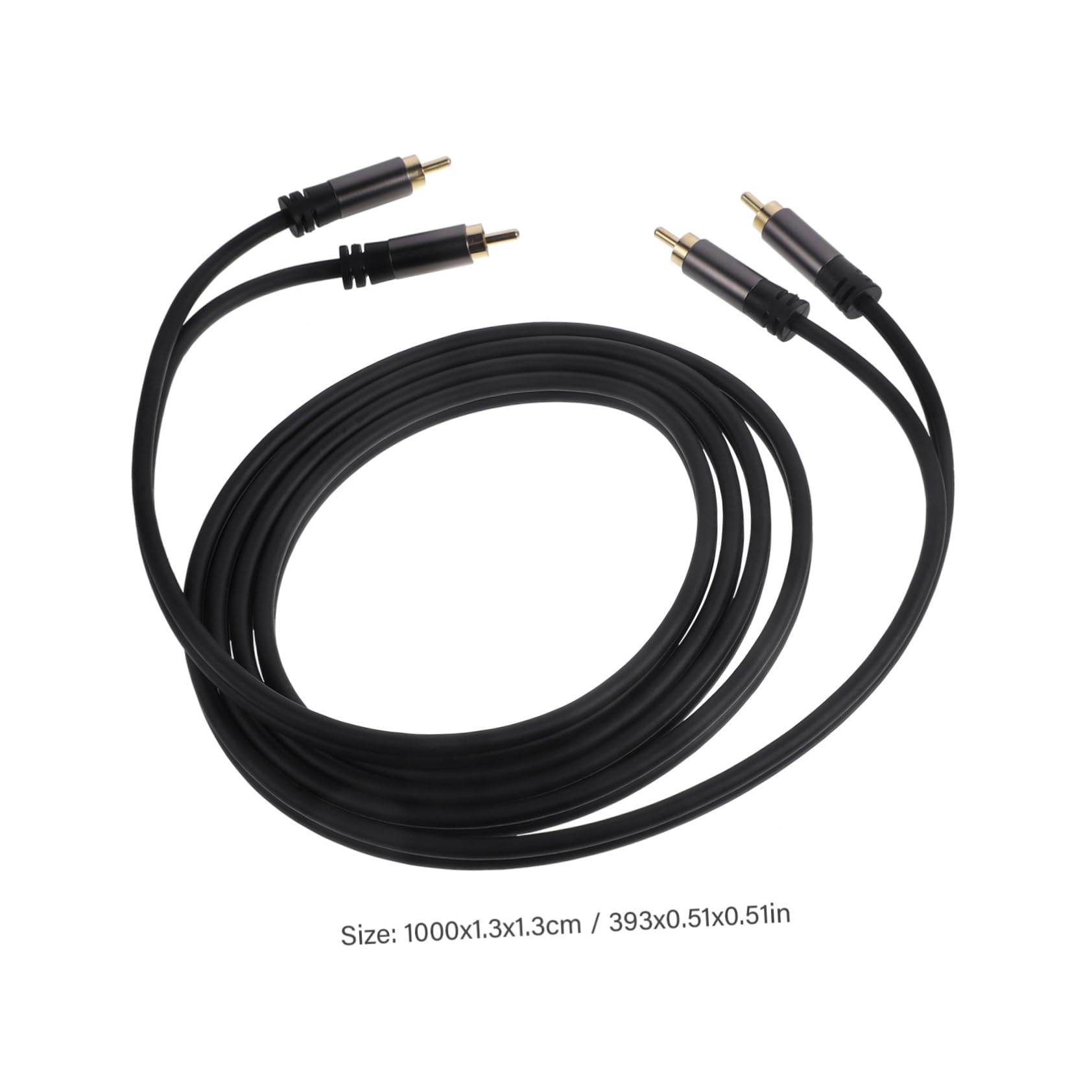 OKUMEYR Audio Cable Dual to Dual Subwoofer Auxiliary Cord for Sound Transmission for Home Audio Setup Compatible with Stereo Equipment