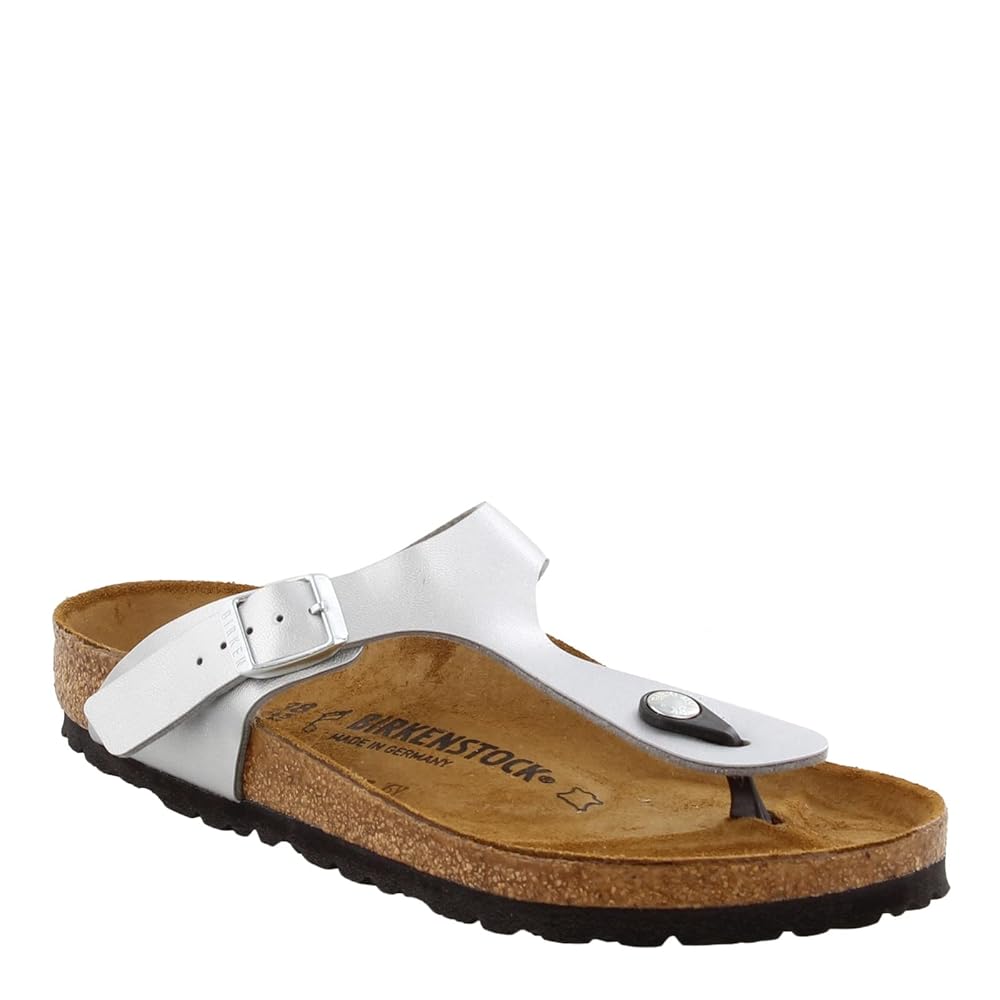 Birkenstock Women's GIzeh Thong Sandal, Silver, 41 M EU/10