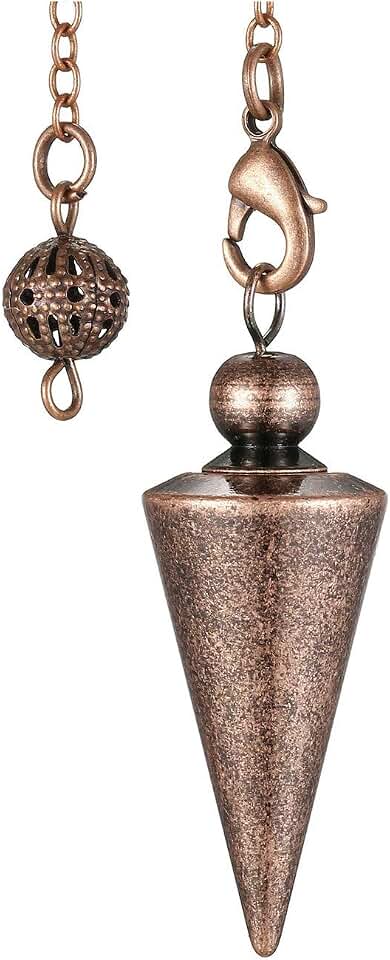 JSDDE Péndulo de metal de cobre para curación de reiki (bronce)
