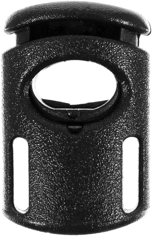 Ellipse Cord Locks for Paracord, Bungee Cord, Drawstrings, Backpacks, and More – Holds up to 1/4 Inch of Cord or String (100 Pack)