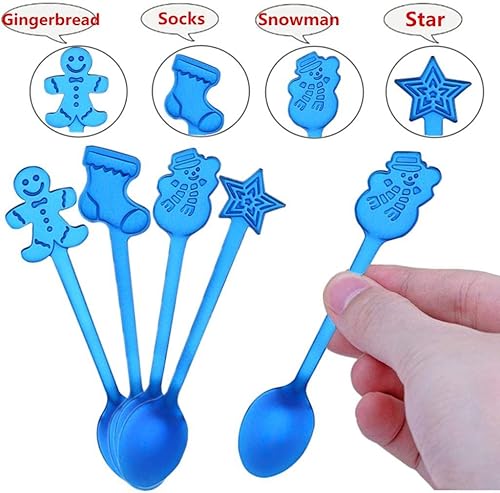 Miniatura 3 de 8 cucharas de Navidad de acero inoxidable para té, sopa de leche, café, cucharas para mezclar, postre, pastel, helado, decoración de vajilla de