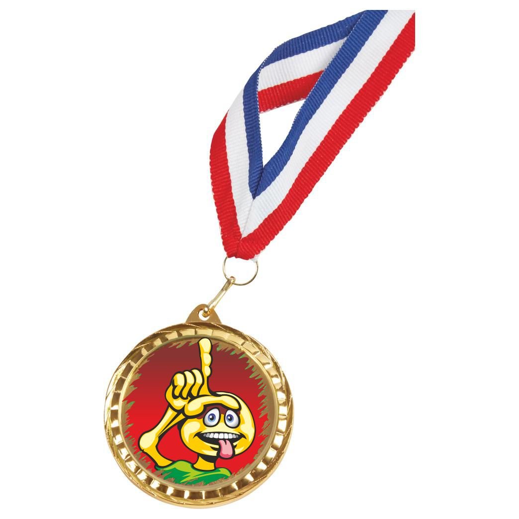 Loser Award,Last Place,Fun 60mm Gold Medal with Ribbon (488ZAP/IG122) twt