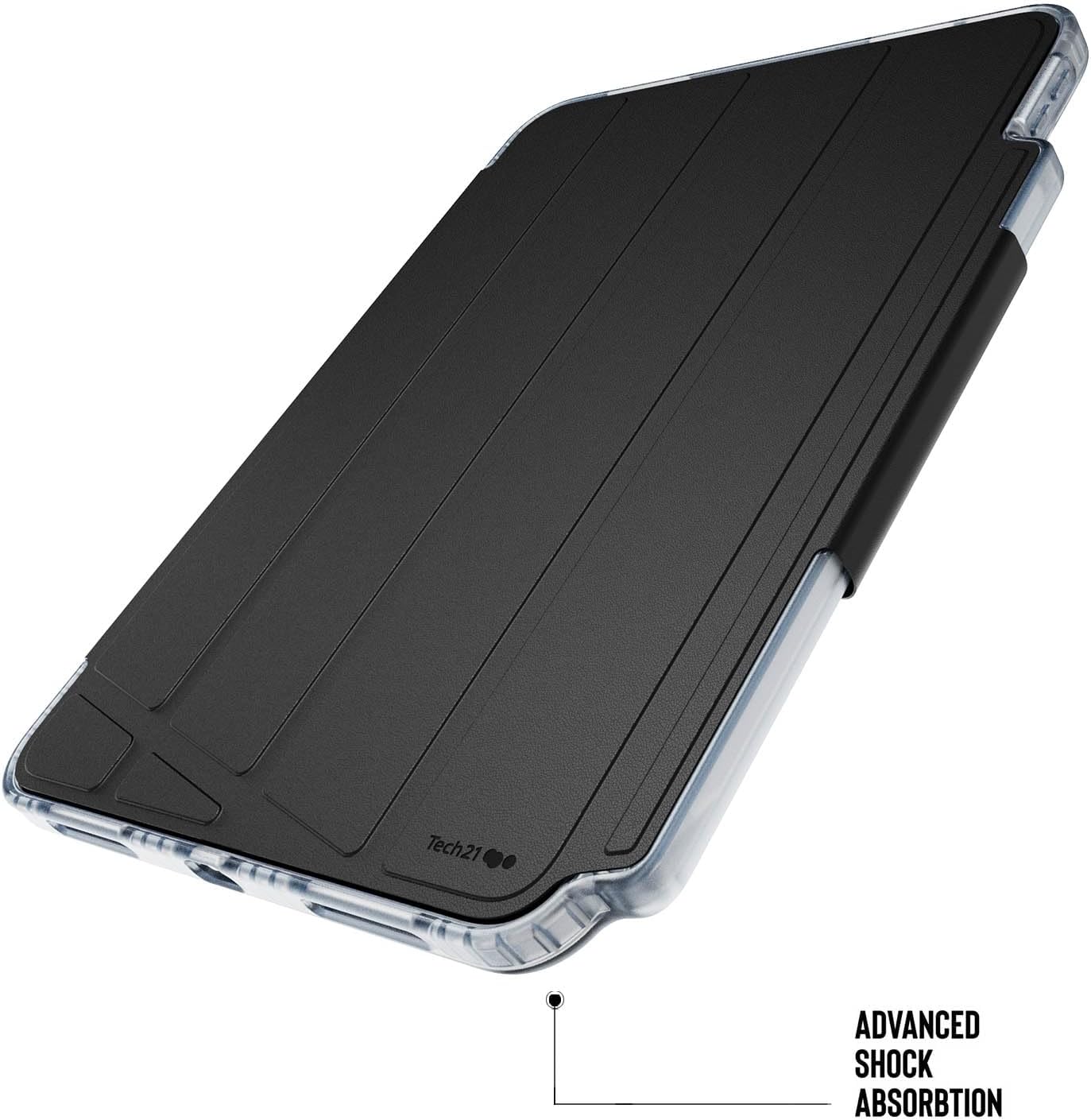 Tech21 EvoFolio case for iPad 10th Gen - Impact Protection - Multi-Angle Viewing - Black