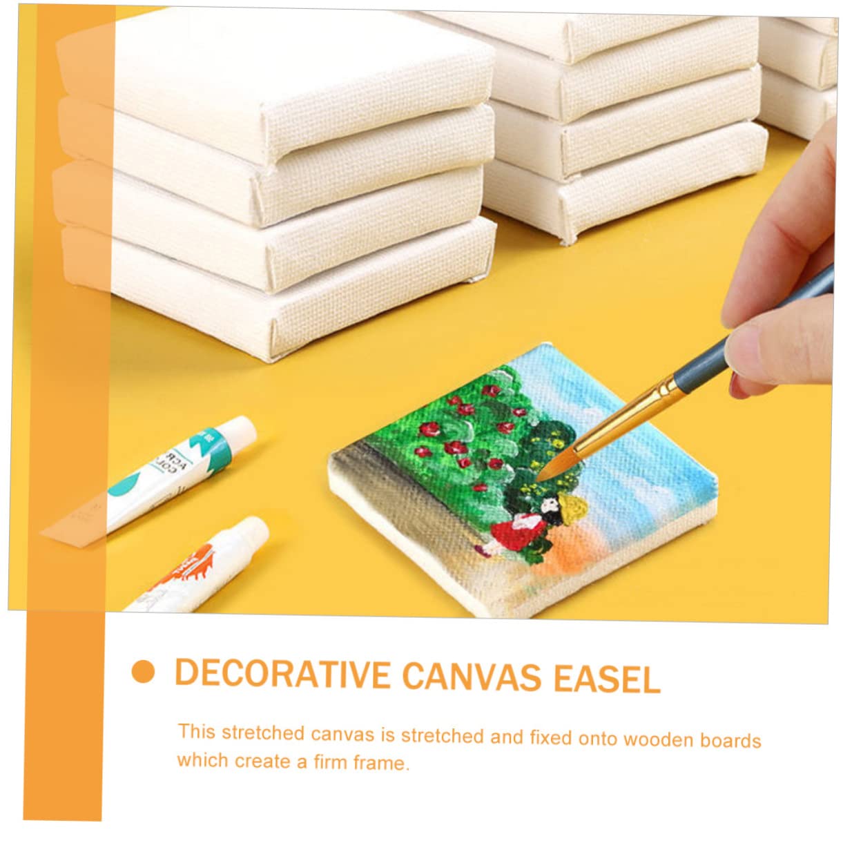10 Juegos mini tablero de pintura al óleo mini caballete de escritorio caballete de niños caballete madera decoración caballete de lona multifunción mini caballete decorativo marco