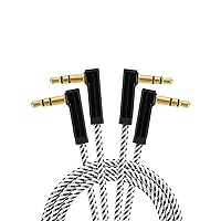 Vista 10 de CableCreation Cable de audio de 0.138 in (1.5 pies/1.5 ft), cable auxiliar de 90 grados macho a macho para teléfonos, tabletas, auriculares