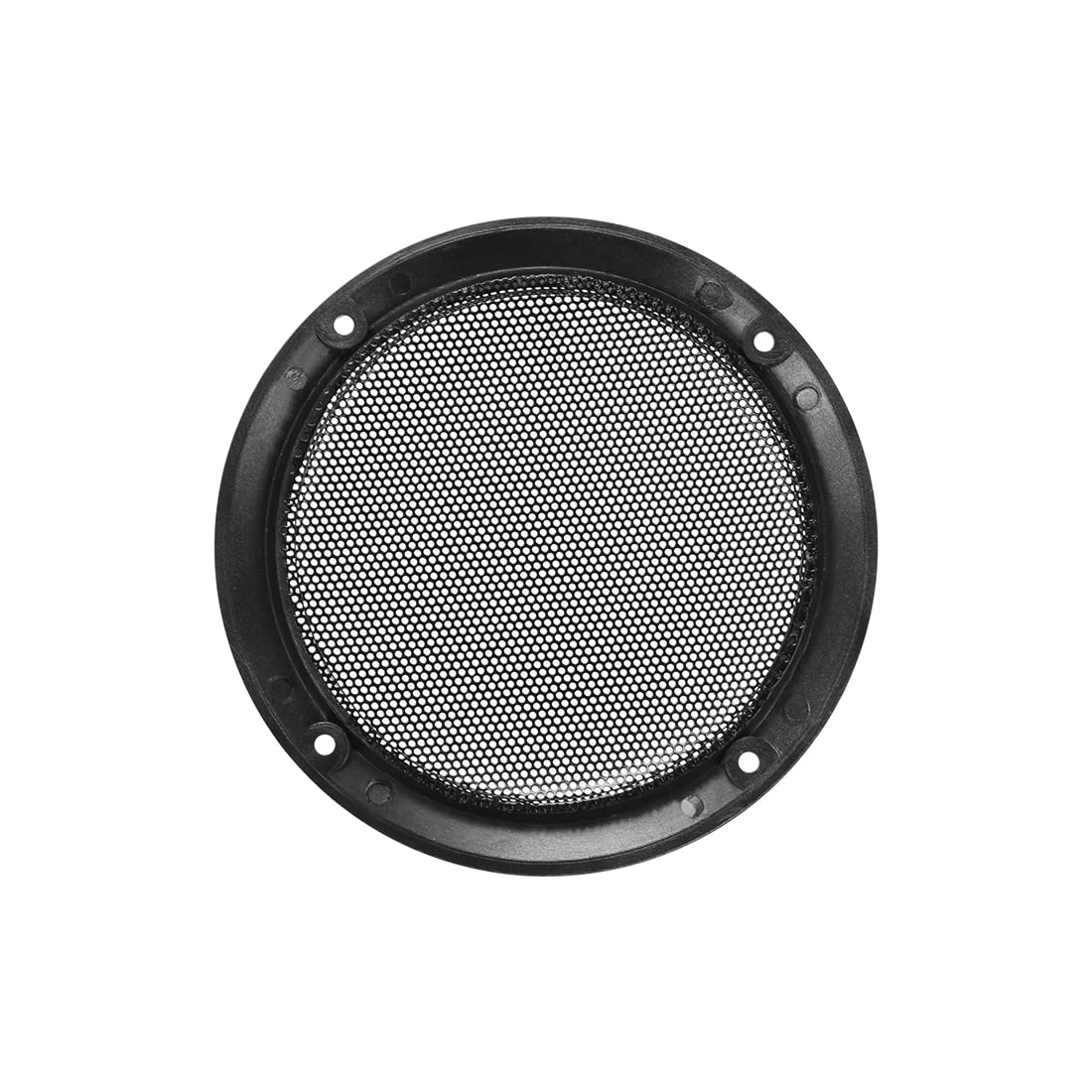 sourcing map 4 Piezas 4" Altavoz Rejilla Malla Decorativa Círculo Woofer Guardia Protector Cubierta Audio Accesorios Plata