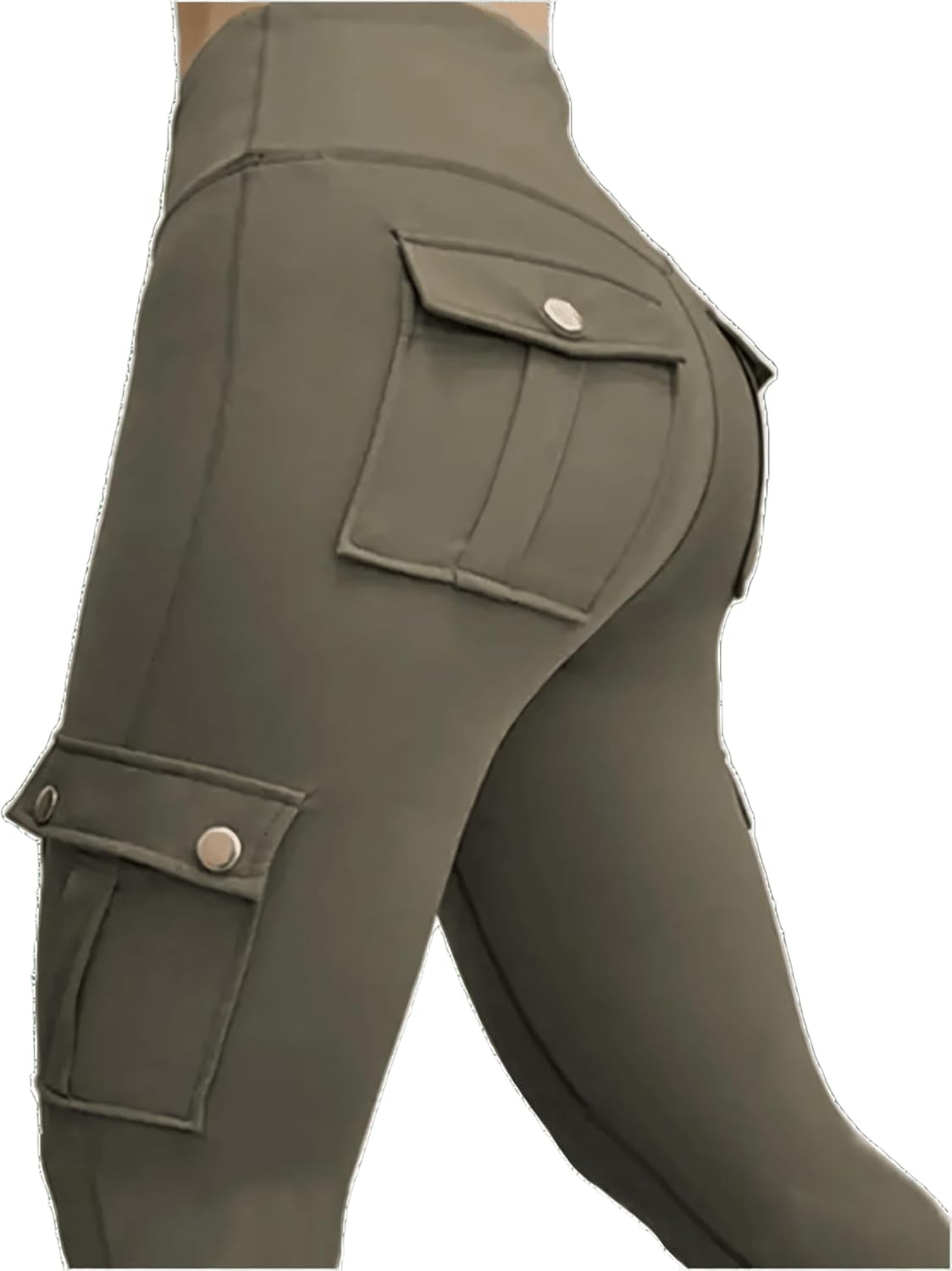 Madrirdma Cargo Leggings with Pockets for Women | High Waist, Butt Lifting Leggings, Tummy Control Yoga Pants, Stretchy and Breathable Fabric, Flap Pockets, Athleisure Staple